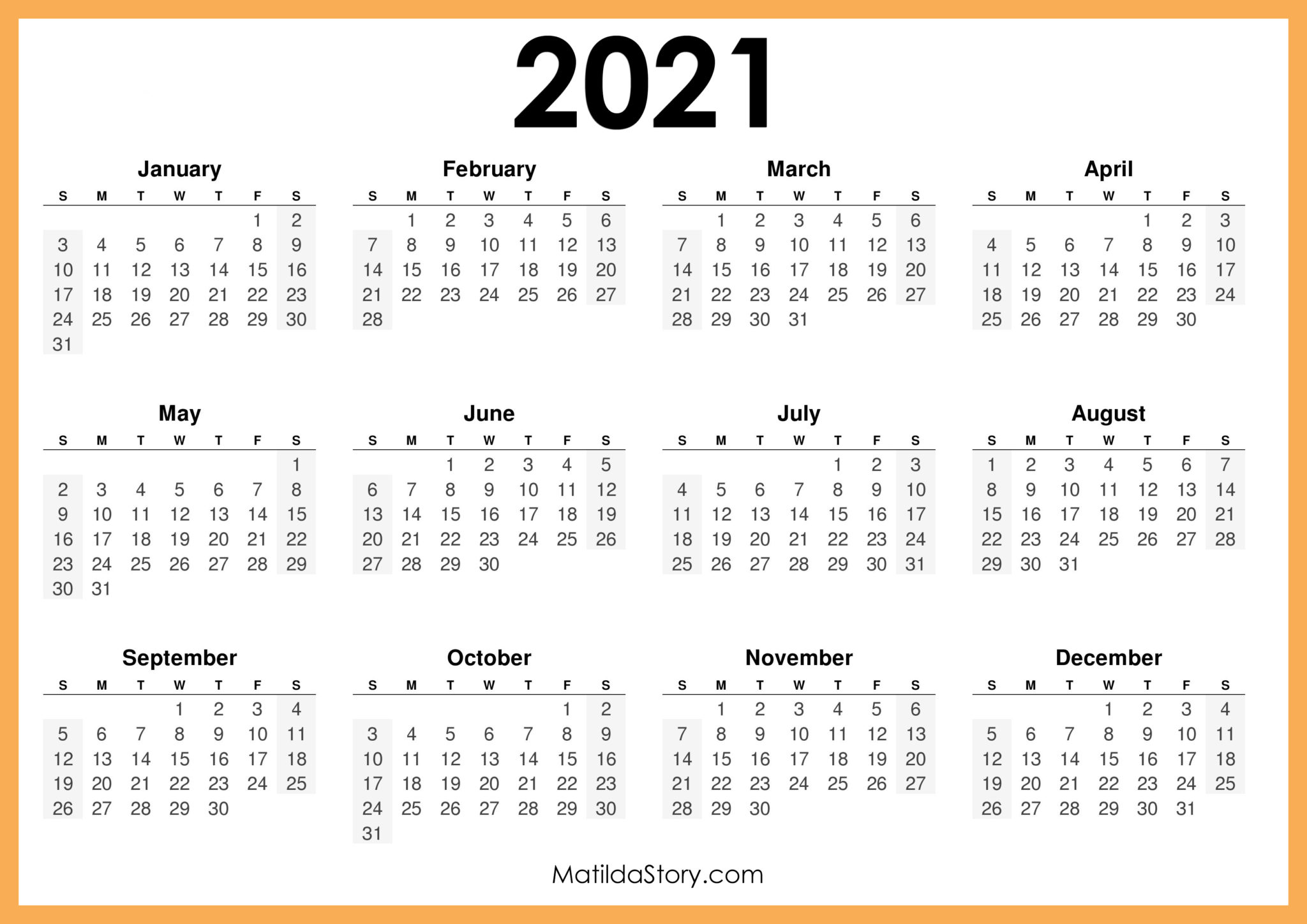 2021-printable-free-calendar-horizontal-black-sunday-start-hd